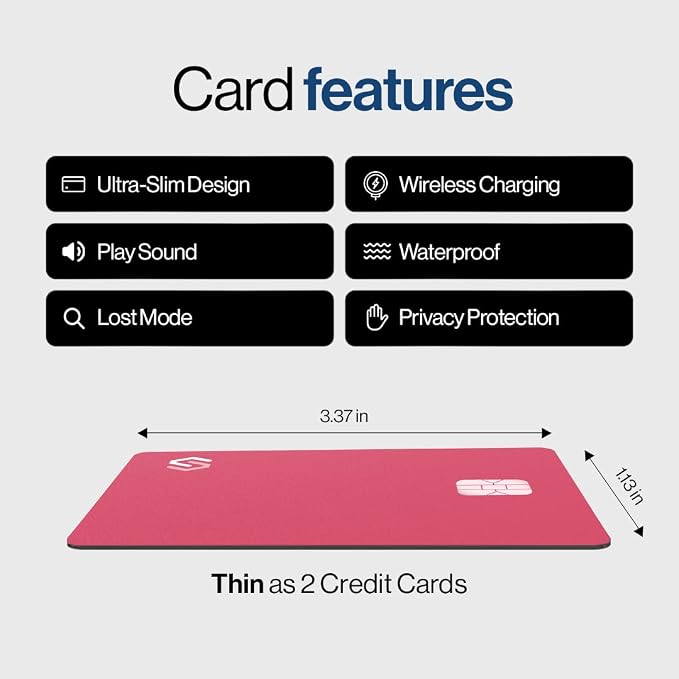 SPOTMINDERS Apple MFi Certified Credit Card Wallet Tracker PRO Pink Travel - Image 8