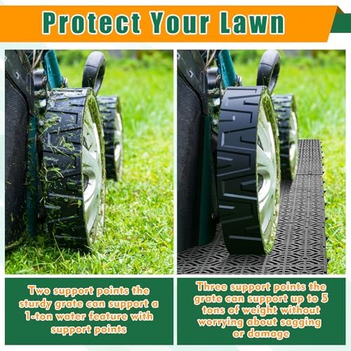 25 Pcs Ground Protection Mats, Interlocking Black 15.7 x 15.7 in - Image 4
