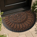Mibao Half Round Door Mat, Non-Slip Welcome Entrance Way Mat, Durable Rubber by Mibao