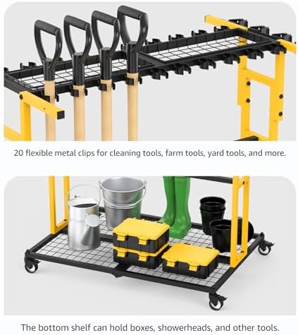 CCCEI Garage Organization with Wheels, Outdoor Gargen Yard Shed Tools Organizer - Image 5