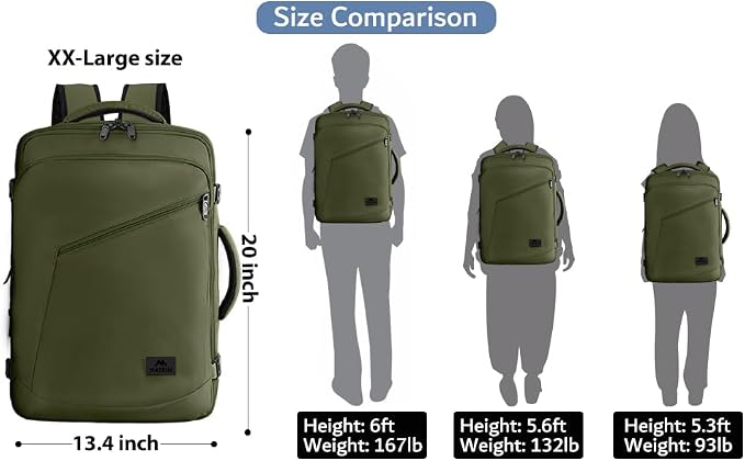 MATEIN Mens Backpack for Travel, Extra Large Expandable Carry on Backpack - Image 7