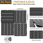 Goovilla Plastic Interlocking Deck Tiles, 36 Pack, Dark Grey - Image 3