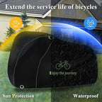 Bike Cover for 2 Bikes Waterproof Outdoor, Ebike Cover Rain Sun UV Dust Wind - Image 4