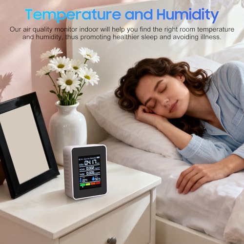 Air Quality Monitor, 5 in 1 Portable Quality Tester, CO2 Detector Air Quality - Image 5