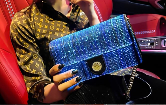 LED Bags Crossbody Purse Evening Bag Light Up Purse 7 Colors Evening Clutch - Image 2