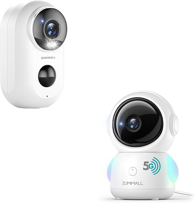 ZUMIMALL 360° Indoor Security Camera, 3MP Baby Monitor Camera, 24/7 Recording by ZUMIMALL