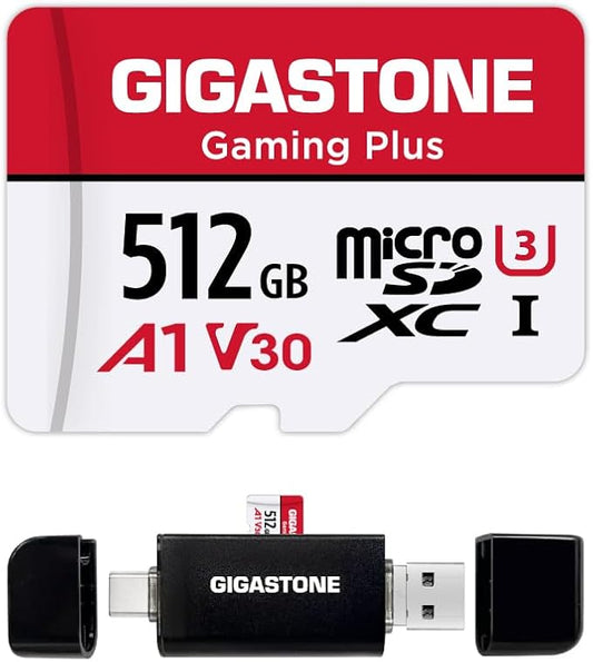 【for Switch 1 Only】 GIGASTONE 512GB Micro SD Card by Gigastone