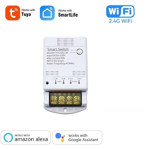 Tuya App Smart WiFi Control Switch, 30A Max Output, Add WiFi Remote to Lights - Image 2
