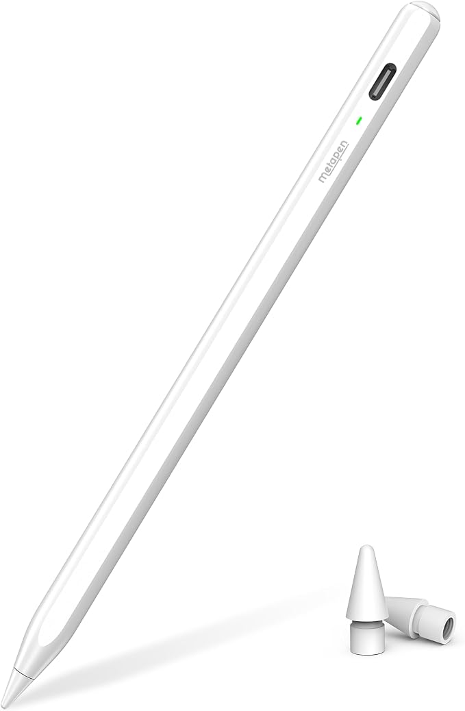 Metapen Pencil Air8 for Apple iPad 2018-2026, 10 Min Faster Charge, Palm by metapen