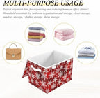 Bolaz Storage Bins with Lids and Handles, Christmas Snowflake Storage Box - Image 7