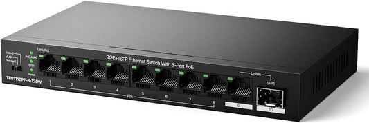 Tenda 10 Port Gigabit PoE Switch, Network Switch by Tenda