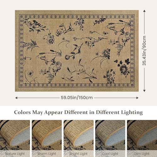 Easy Jute Outdoor Rug, Washable 3x5 Front Door Mat - Image 2