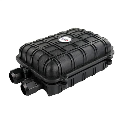 Outdoor Rated Fiber Optic Splice Enclosure | Waterproof | Black Stainless Steel by 5erLinkTechnology