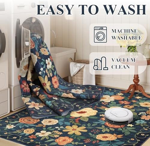 DUKINO 6ft Round Rug, Washable Circle Rug - Image 7