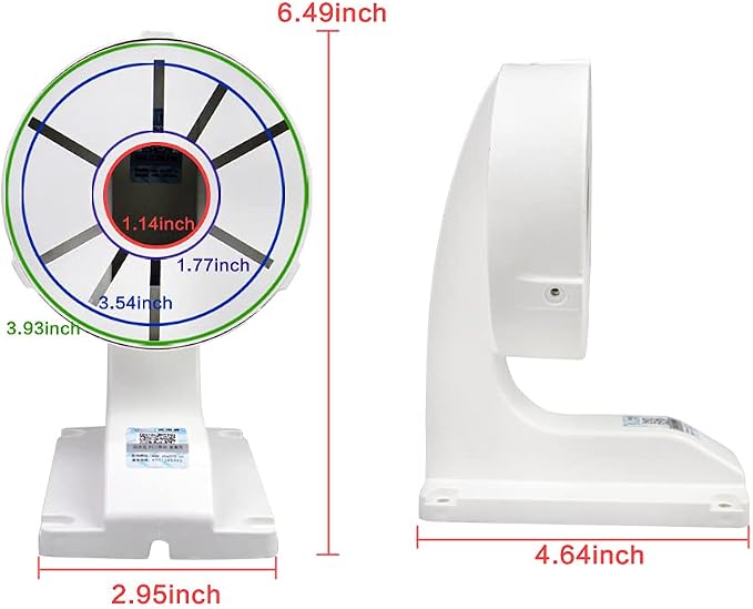Security Camera Mount Bracket, ABS Indoor Outdoor Wall Mount L-Type Bracket - Image 3