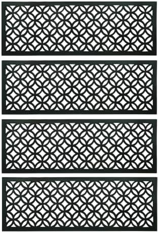 Stair Treads — 4 Pack 10x30 inch Lattice Links Rubber Stair Mats - Image 4