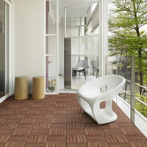 Yaheetech 27PCS Interlocking Deck Tiles Outdoor Patio Floor - Image 5