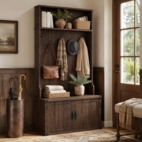 Takywep Extra Large 40" Entryway Hall Tree - Image 3