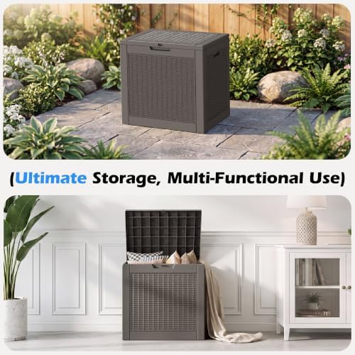 Outdoor Storage Box Waterproof, 32 Gallon Deck Box - Image 6