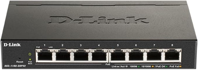 D-Link 8-Port Gigabit Smart Managed PoE+ Ethernet Switch, IGMP Snooping by D-Link