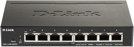 D-Link 8-Port Gigabit Smart Managed PoE+ Ethernet Switch, IGMP Snooping by D-Link