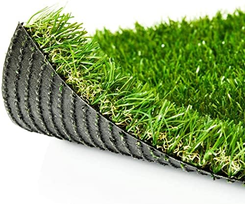Premium Artificial Grass 5' x 68' Outdoor Rug, 1.38"" Realistic Thick Turf by ZGRHOMEGARDEN