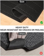 16"x24" Black Front Door Mat Indoor Outdoor, Welcome Doormat - Image 5