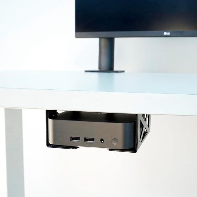 Under Desk Laptop/Mini PC Storage Mount, CPU Holder, Compatible - Image 4
