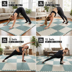 18 Pcs EVA Foam Floor Tiles, Puzzle Exercise Mat Set - Image 3