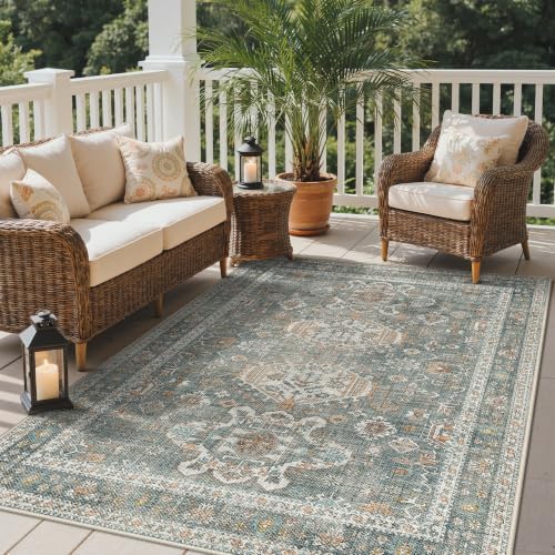 GENIMO 5x8 Outdoor Rug, Washable by GENIMO