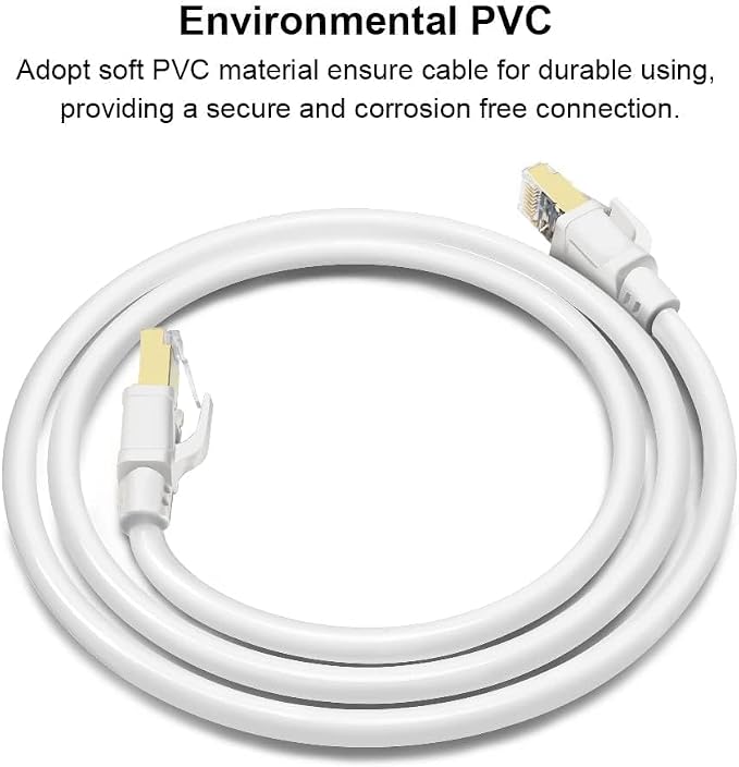 Yauhody CAT 8 Ethernet Cable 15FT, 40Gbps High Speed SFTP 2000MHz Gigabit - Image 5
