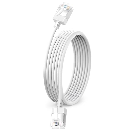Ultra Slim Cat 6 Ethernet Cable 3.3 Feet, Flexible Rj45 Cat 6a LAN Cord by DUTEVOLNS