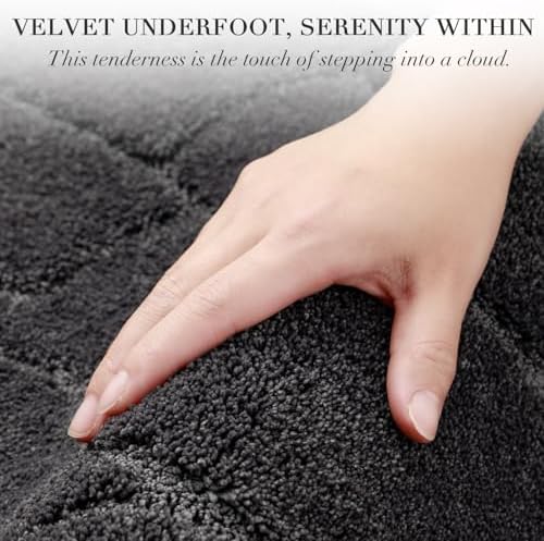 BSICPRO Large Bathroom Rugs, 24X36 Scalloped Bath Mats - Image 3