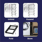 BLACK+DECKER 4-Tier Expandable Collapsible Clothes Drying Rack, Telescopic - Image 6