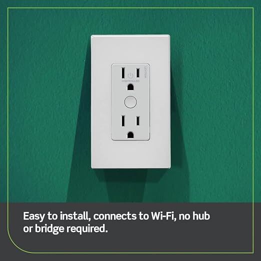 Leviton Decora Smart Outlet, Tamper-Resistant 15A, Wi-Fi 2nd Gen, Works - Image 2