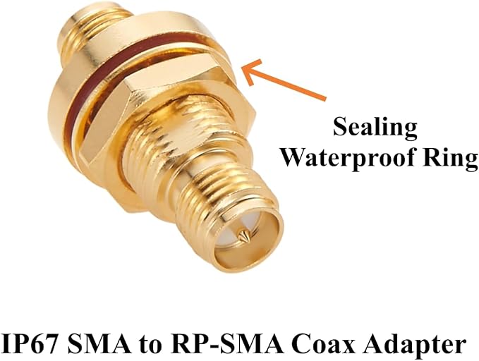 RP-SMA Female to SMA Female Bulkhead Panel Mount Adapter 50 Ohm Low Loss RF - Image 6