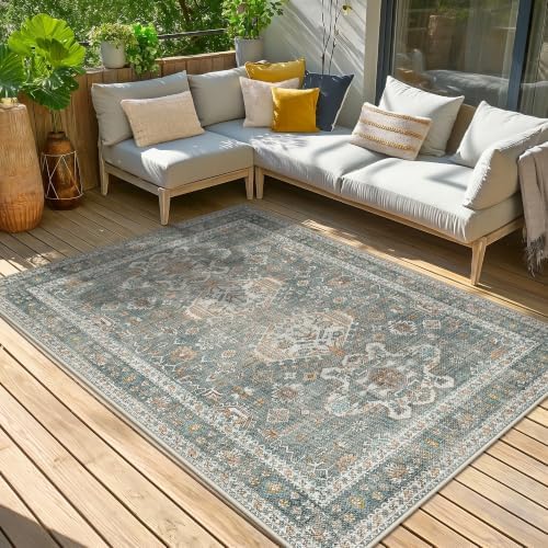 GENIMO 5x8 Outdoor Rug, Washable - Image 3
