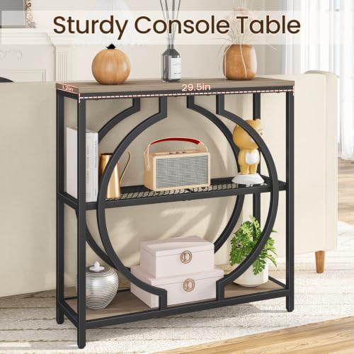 Snughome Entryway Table with 3 Tier Storage Shelves, Narrow Console Table - Image 5