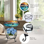 Cinnvoice Outdoor Side Table Small End Patio Porch Table - Image 4