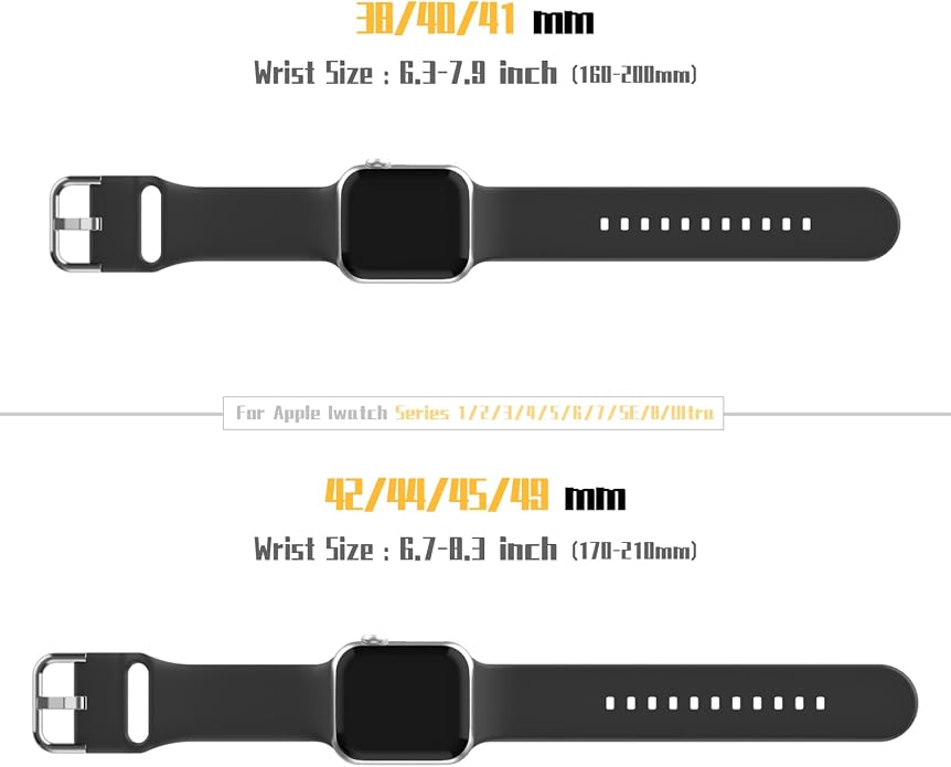 Sport Band Compatible with Apple Watch Bands 49mm 46mm 45mm 44mm 42mm 41mm 40mm - Image 7