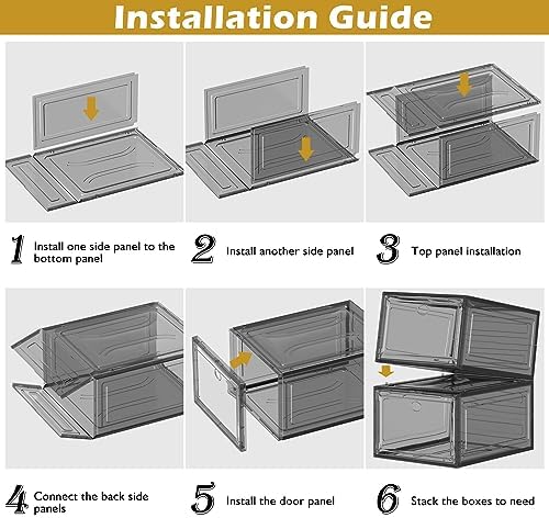 12 Pack Shoe Organizer, Stackable Shoe Storage Boxes - Image 7