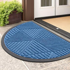 Smiry Half Circle Front Door Mat Outside Entrance, Rubber Doormat by Smiry