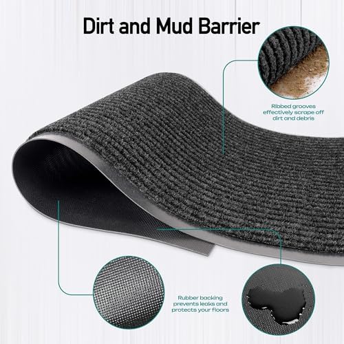 LuxUrux 4x6 Ft Premium Rubber Door Mat – Elegant Heavy Duty Waterproof Entrance - Image 3