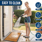 Smiry Front Door Mat Outside Entrance, Low Profile Rubber Doormat - Image 6