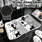 Halloween Bath Mat Spooky Ghost Rugs Washable Gothic Bathroom Floor Carpet - Image 4