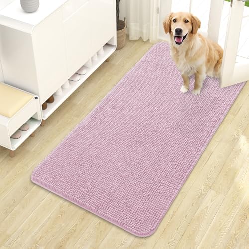 OLANLY Dog Door Mat for Muddy Paws 44x24, Super Absorbent Chenille Mud Mat by OLANLY