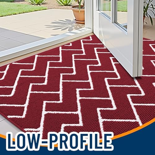 OLANLY Front Door Mat 36x24, Low-Profile Easy Clean Doormat - Image 3