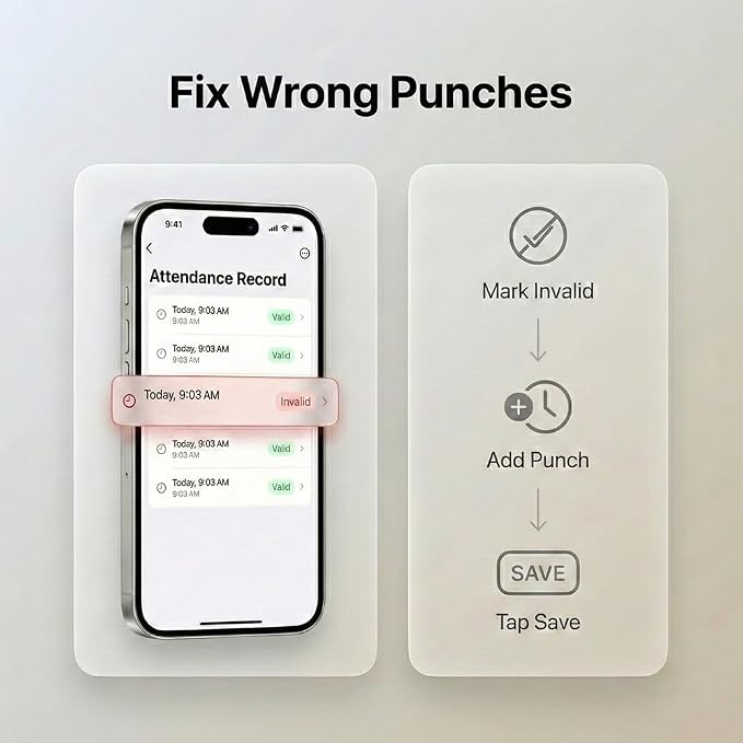 App Control, 5s Fast Connection, Fix Records, Custom Overtime, Lunch & Break - Image 5