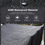 SheeChung Patio Furniture Cover Rectangular 110"L x 84"W x 28"H, Waterproof - Image 3