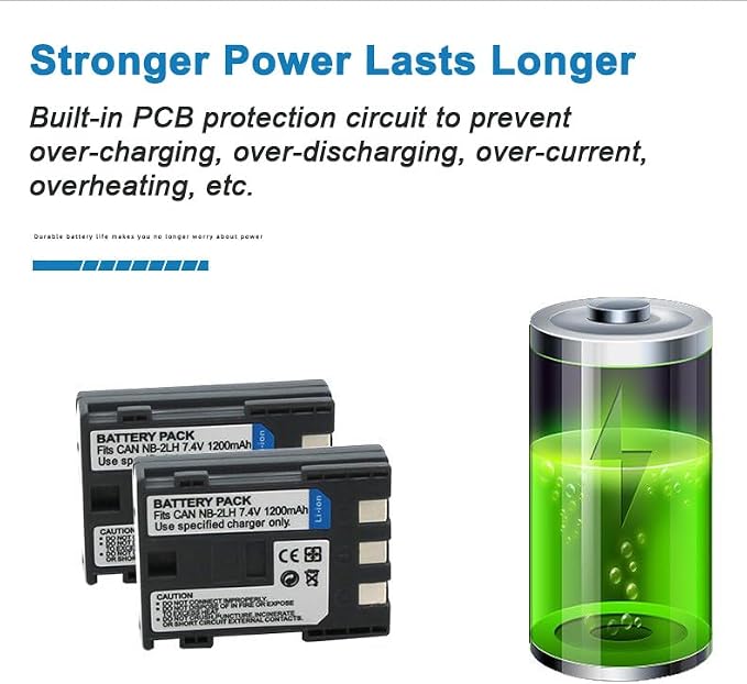 NB-2L/2LH Camera Battery Multifunctional Charger Set Compatible - Image 6